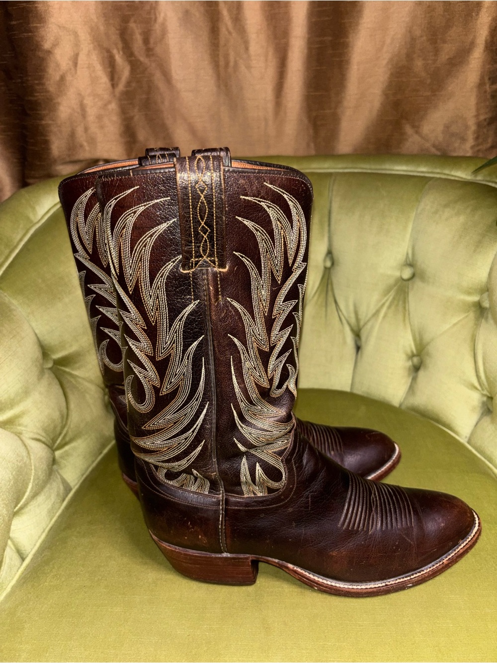 Vintage Men WB Masterson Limited Edition Cowboy Boots 10 D Wrangler 1980s Spain - Picture 9 of 12